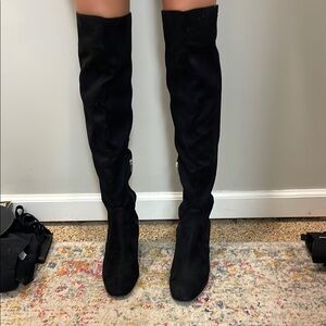 Marc Fisher Black Over the Knee Boots